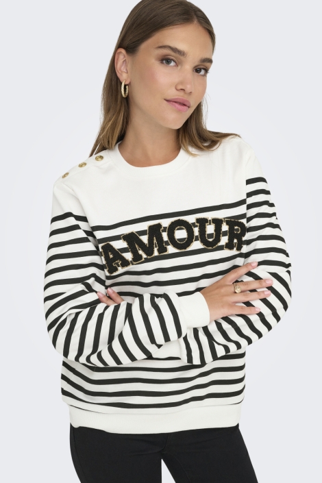 Only onlallie l/s stripe o-neck cs swt